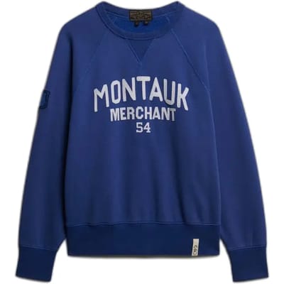 Superdry Merchant Vintage Applicatie Sweatshirt Blue Grootte: M