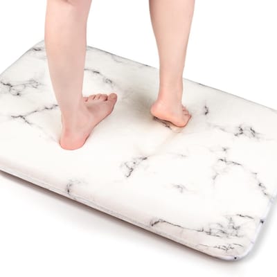 Zachte Pluche Badmat met Antislip en Sneldrogend, 96 x 61 cm