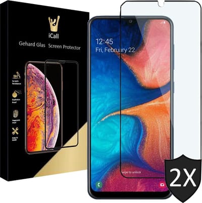 Screenprotector geschikt voor Samsung A20e - 2x FullGuard Glas Screen Protector