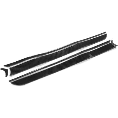6 Stuks Binnenportierpaneel Strip Cover Koolstofvezel Strip Cover Geschikt voor Mitsubishi Lancer 2008?2016 black
