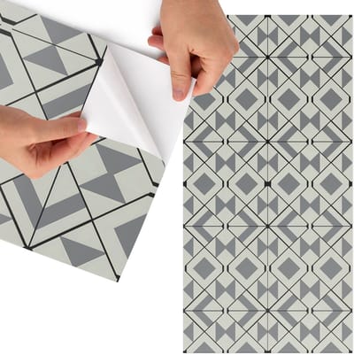 Tulup Meubelfolie - Moderne geometrie Meubelfolie - 75x150 cm - Grijs Meubelfolie - Wrapfolie Keuken - Geometrische Meubelfolie - Decoratiefolie - Tafeldecoratie - Achtergronden en patronen