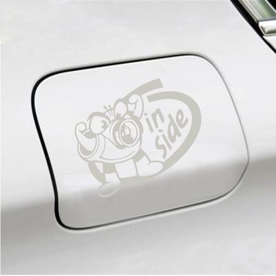 Bumpersticker - Turbo Inside - 12 X 15 - Zilver