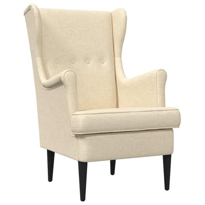 vidaXL - Fauteuil - Crèmekleurig - Stof