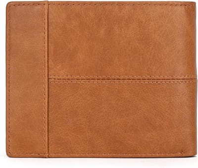 Leren portemonnee voor mannen, minimalistisch ontwerp, RFID-bescherming, 13 creditcardhouders, 2 bankbiljetvakken, 1 ID-raam, 1 muntzakje, bruin, stijlvol en praktisch