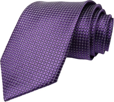 Fako Fashion - Stropdas - Ruit - Satijn - 8cm - 145cm - Donkerpaars
