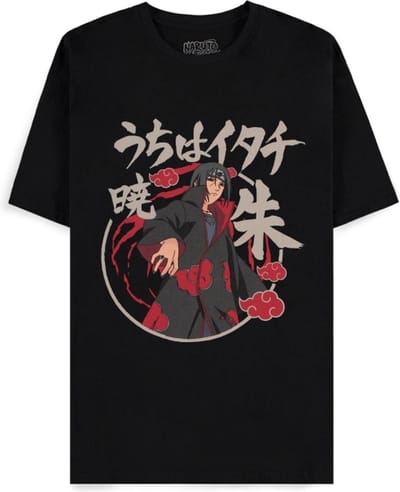 Naruto - Naruto Shippuden - Akatsuki Itachi Heren T-shirt - S - Zwart