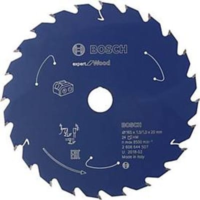 Bosch 2608644507 Cirkelzaagblad accu Expert - 165 x 20 x 24T - Hout - Carbide