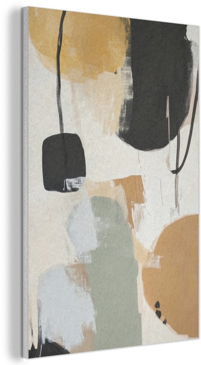 Akoestisch wandpaneel 40x60 cm - Vilt schilderij Paint - Abstract - Kleuren - Akoestische panelen - Geluidsdempende wanddecoratie - Geluidsisolatie woonkamer - Muurdecoratie geluidspanelen