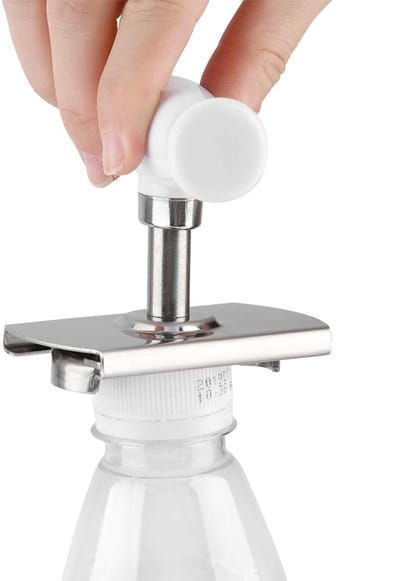 Dailygoods- Dekselopener Roestvrij Staal - Blikopener - Potopener - Verstelbaar - Lichtgewicht - Geschikt voor Dekseldiameter 2,4-10,2 cm