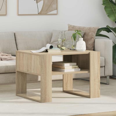 vidaXL - Salontafel - Sonoma - Eik - 66 - x - 53 - x - 45 - cm - Bewerkt - hout