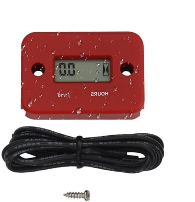Bedrijfsurenteller - Digitale Urenteller - Motor Bewaking - Waterdicht LCD Display - 100 g - Zwart