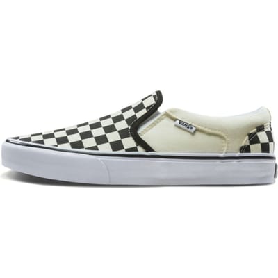 Vans Asher Checkerboard Unisex Sneakers Crème Zwart Natuurlijk VN000SEQIPD 42.5 gray