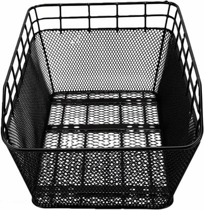 Achterfietsmand Metaaldraad - Fiets bagagemand - Boodschappen Vervoeren - Roestbestendige Coating - 44 x 31 x 20 cm - Zwart