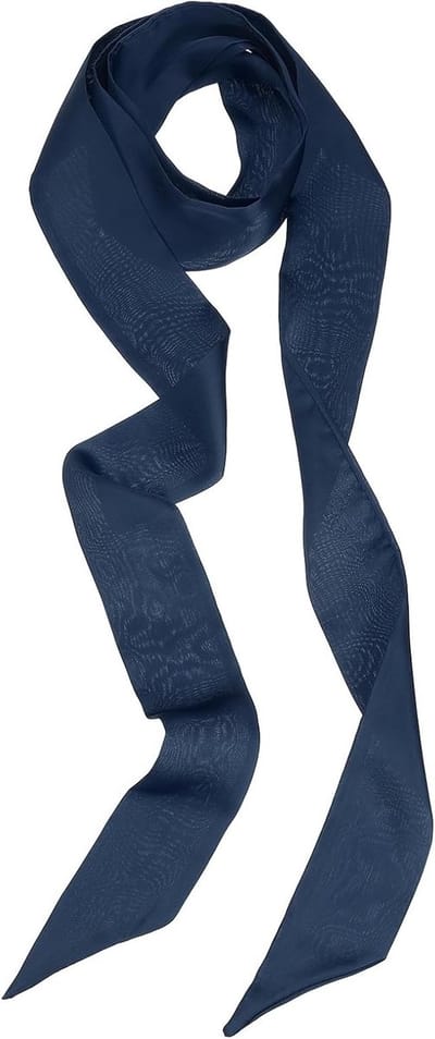 Stijlvolle Ribbonsjaal voor Dames, Effen Kleur, Lange Neckerchief, Zijde, Haaraccessoires en Sjaals