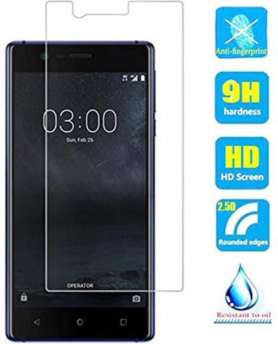 2 Stuks Screenprotector Tempered Glass Glazen Gehard Screen Protector 2.5D 9H (0.3mm) - Geschikt Voor: Nokia 3