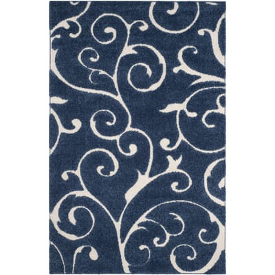 Vloerkleed Hafsa donkerblauw | Safavieh