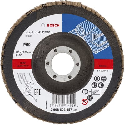 Bosch Flap Disc Standaard for Metaal X431 125 mm P60