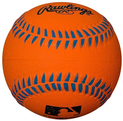 Rawlings - MLB - Honkbal - Sponge Rubber Honkbal - Neon Kleur - Oranje - 9 inch