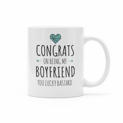 Gefeliciteerd Dat Je Mijn Vriend Bent Koffiemok – Ondeugend Liefdescadeau voor Hem – Keramische Mok 330 ml