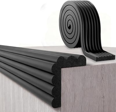 Veilige Hoekbescherming voor Baby's - Zelfklevende Schuimrand voor Tafel, Meubels en Vensterbanken (Zwart, 5M x 8CM)