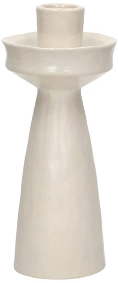 Pomax Tierno kandelaar D7.8cm H18.2cm gebroken wit