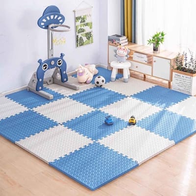 Sportvloeren - Oefentegels - Thuis sporten - Geluidsreducerend - 30x30cm - Blauw