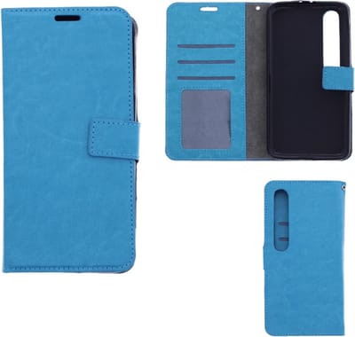 LuxeBass Hoesje geschikt voor Xiaomi Mi 10 - Boekhoesje met kaartvakken - Turquoise gsm hoesje - telefoonhoes - telefoonhoesjes