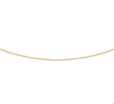 The Jewelry Collection Ketting Anker Plat 0,8 mm 42 cm - Goud
