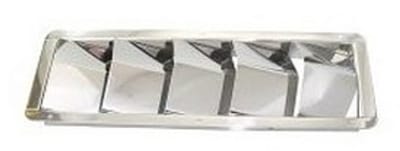 BREG Motorruimte ventilatieroosters van RVS - 5 schilden - 326x114mm
