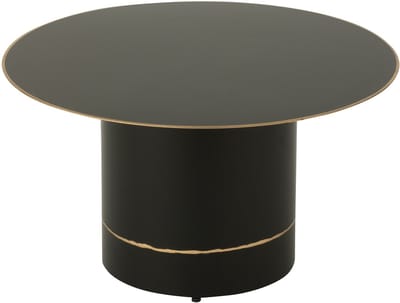 J-Line salontafel Cilinder Rond - ijzer - zwart/goud - small