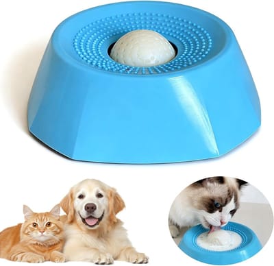 Grote Lickball voor Honden met Draaibare Bal – Antislip Langzame Voederbak voor Nat Voedsel en Pasta, Geschikt voor Middelgrote en Grote Honden en Katten