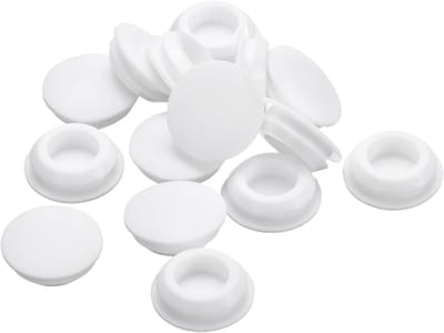 Siliconen Stopjes - Rubberen Doppen - Gaten Afsluiten - Met Kliksluiting - 155-17 mm - Wit