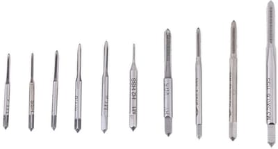 Allecto - Hand Thread Tap Kit - Draad tapset - 10 delig - Mini M1 tot M3.5 - Voor metaal en kunststof - Voor precisiewerk - Voor hobbyisten