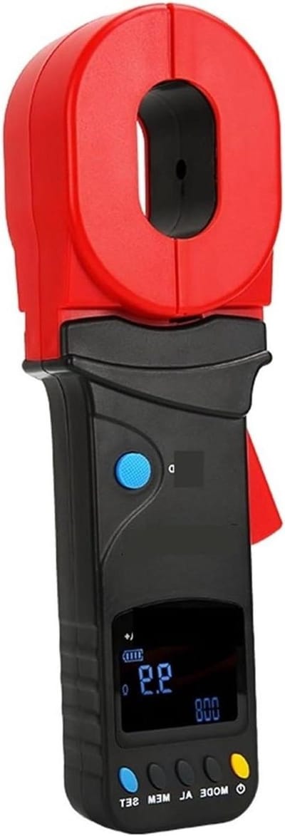 Digitale Grondtester - Aardingstester Weerstandsmeter - Elektra Controleren - 300 Gegevensopslag - 0.01-500 Ohm - Grijs