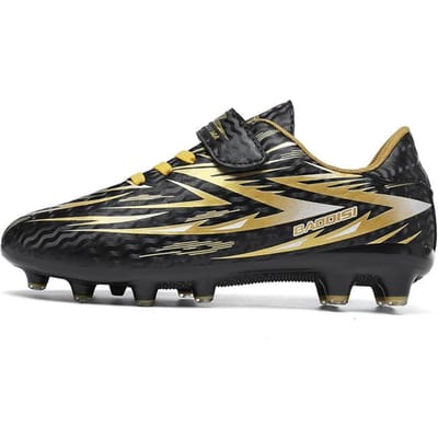 Chaussures de Football Enfants Antidérapantes Crampons Société Chaussures de Football TF/FG Enfants Terrain de Football Intérieur Bottes Rapide Professionnel Baskets 31