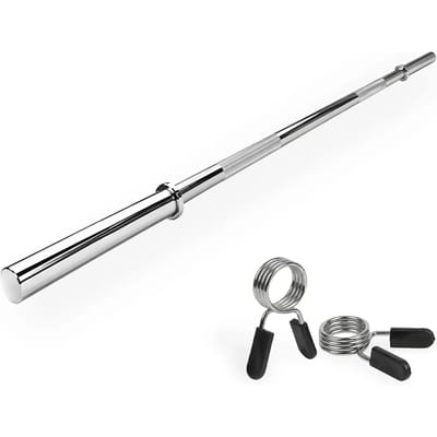 VirtuFit Halterstang - Barbell Stang - Veerclipsluiting - 120 cm - 30 mm