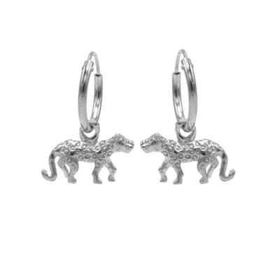 Karma Symbols oorbel M1387 Hoops Panther Zilver