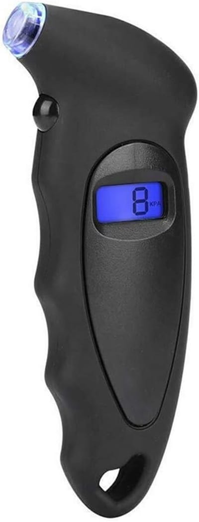 Digitale bandenspanning meter - Bandenspanning controle - Auto onderhoud - Hoge precisie meting - 13.8x5.6x3cm - Zwart