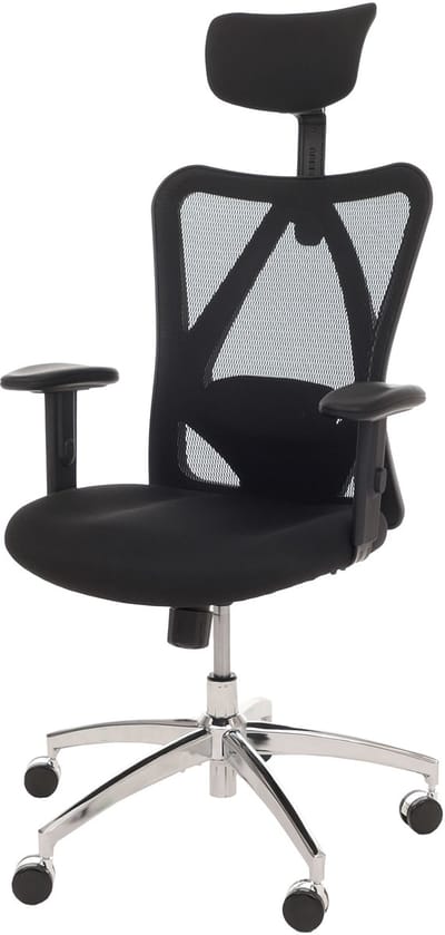 Bureaustoel MCW-O64, bureaustoel, ergonomisch, verstelbare lendensteun armleuning ~ zwart