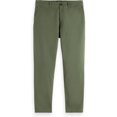 Scotch & Soda Drift - Washed Cotton Blend Chino Thyme Taglia: W28L32 | Pantaloni chino Outlet | Uomo