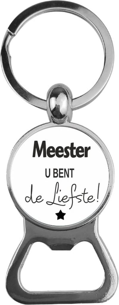 Bieropener Glas -  Meester U Bent De Liefste