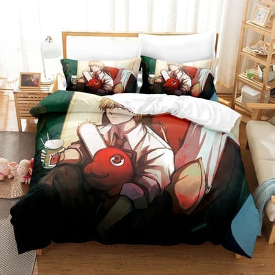 Chainsaw Man Pochita Beddengoed Collectie Enkel Twin Volledig Queen King Size Bed Collectie Volwassen Kind Slaapkamer Dekbedovertrek Collecties Anime Met Beddengoed US Twin 173x218cm