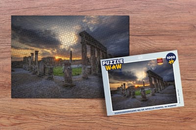 Puzzel Zonsondergang bij de Apollo-tempel in Pompeï - Legpuzzel - Puzzel 1000 stukjes volwassenen