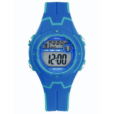 Tekday-Digitaal-Sterk kinderhorloge-Waterdicht-Blauw/Groen-Silicone band-Fijn draagcomfort