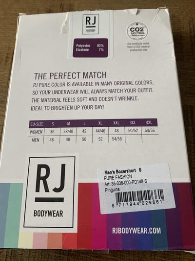 RJ Bodywear heren boxershort Pinguins microfiber maat S