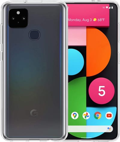 Hoesje - Geschikt voor Google Pixel 5 - Sterk & Shockproof - Hoes Cover - Siliconen Case - Telefoonhoesjes - Transparant