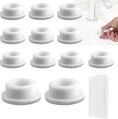 Solidchoice - 12 Stuks Gootsteengat met Afdekking voor Wastafel