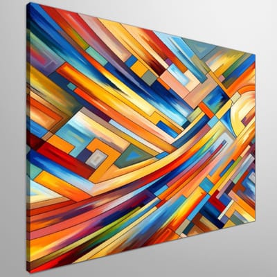 Acryl picasso schilderij | Prisma van creativiteit: een levendige ode aan Picassiaanse inspiratie | Kunst - 30x30 centimeter op Canvas | Foto op Canvas