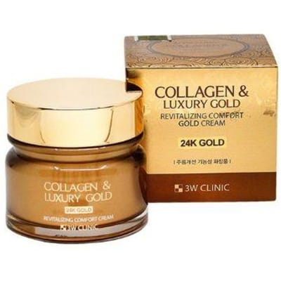 3W Clinic Crème de Soin Visage Anti-Âge et Raffermissante au Collagène et à l'Or de Luxe 100ml