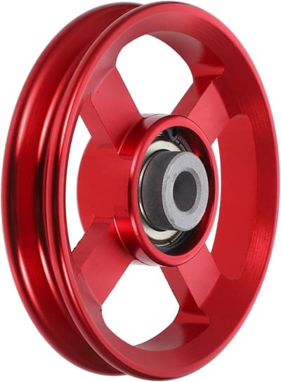 Fitness Katrol - Kabel Poelie - Kracht Training - Stil Ontwerp - 9.5 x 9.5 cm - Rood
